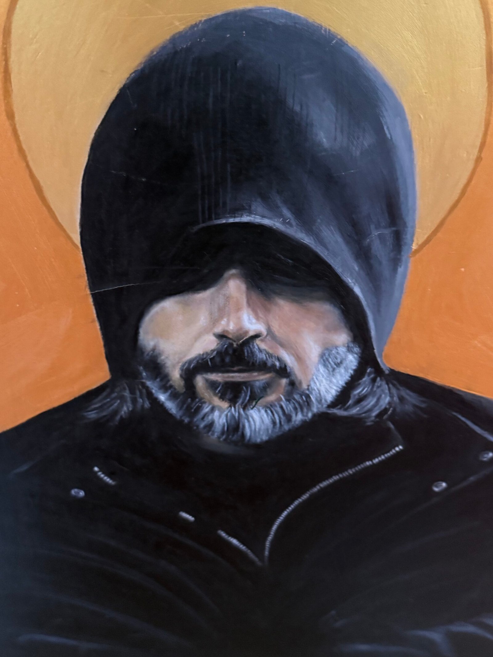 An idealized portrait of Abdullah Hashem at AROPL’s British headquarters.