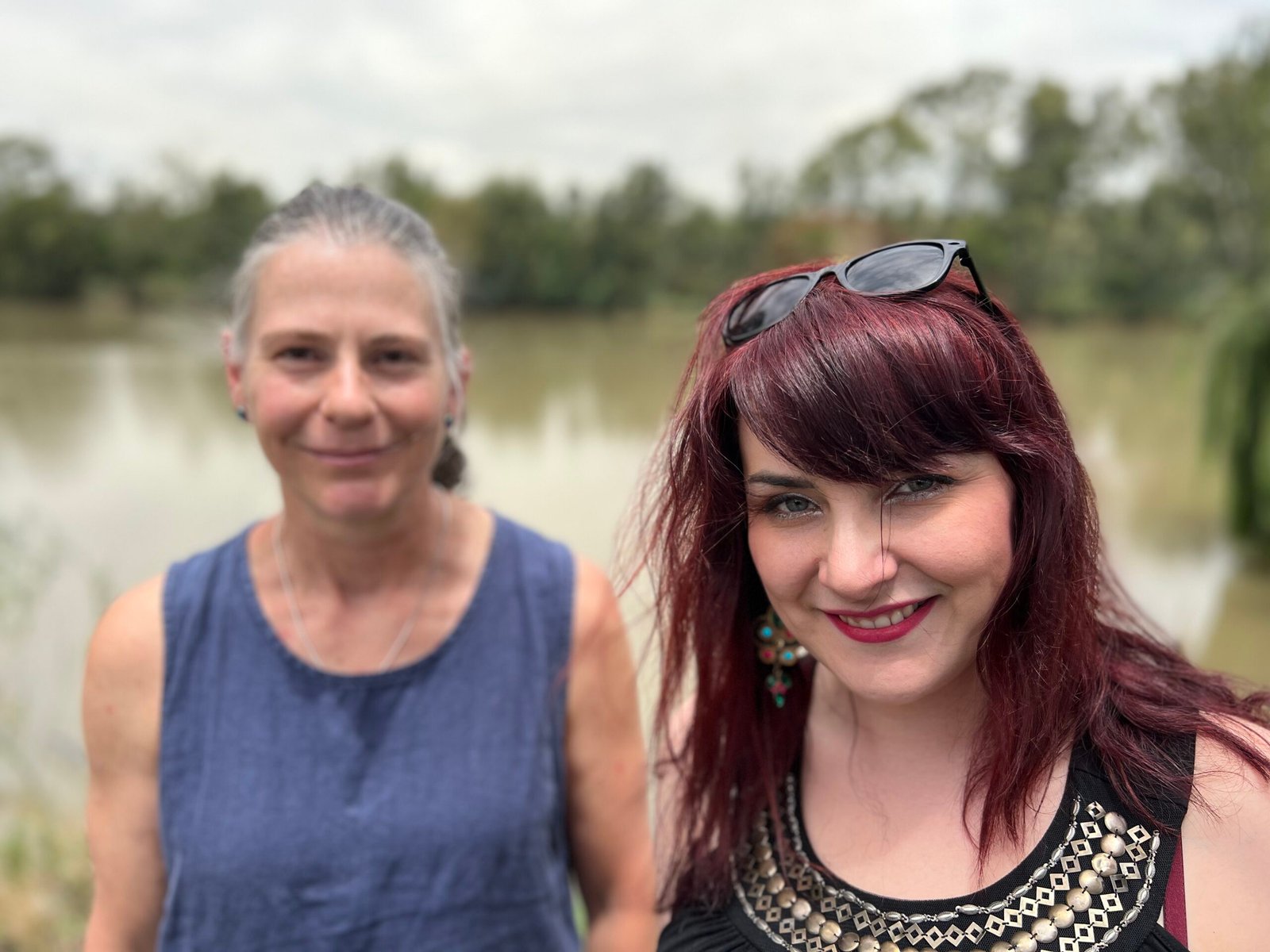 Karolina Maria Kotkowska (right) with American colleague Holly Folk visiting in January 2023 the location of Radebe’s 2006 revelation at the Vaal River, near Johannesburg.