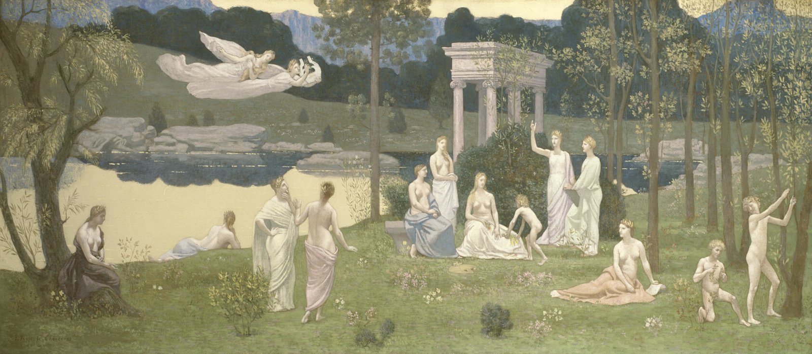Pierre Puvis de Chavannes (1824–1898), “The Sacred Grove” (1884–89).