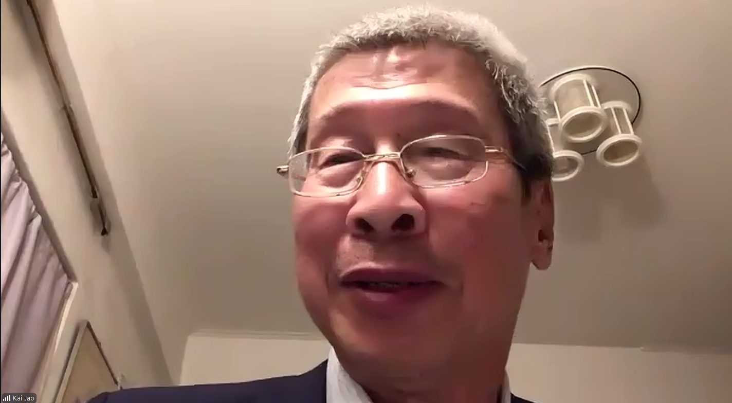 Kai Jiao presents his testimony.