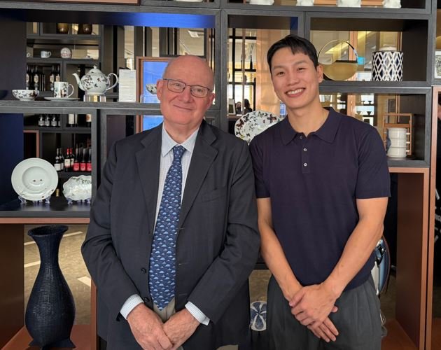 Massimo Introvigne with Chance Son, the son of Pastor Son Hyun-Bo.