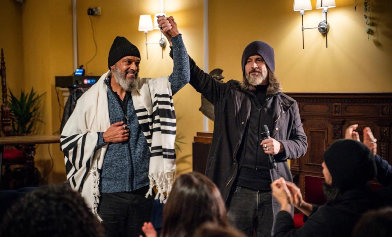 Aharon Danin with the AROPL’s leader, Abdullah Hashem Aba Al‑Sadiq.