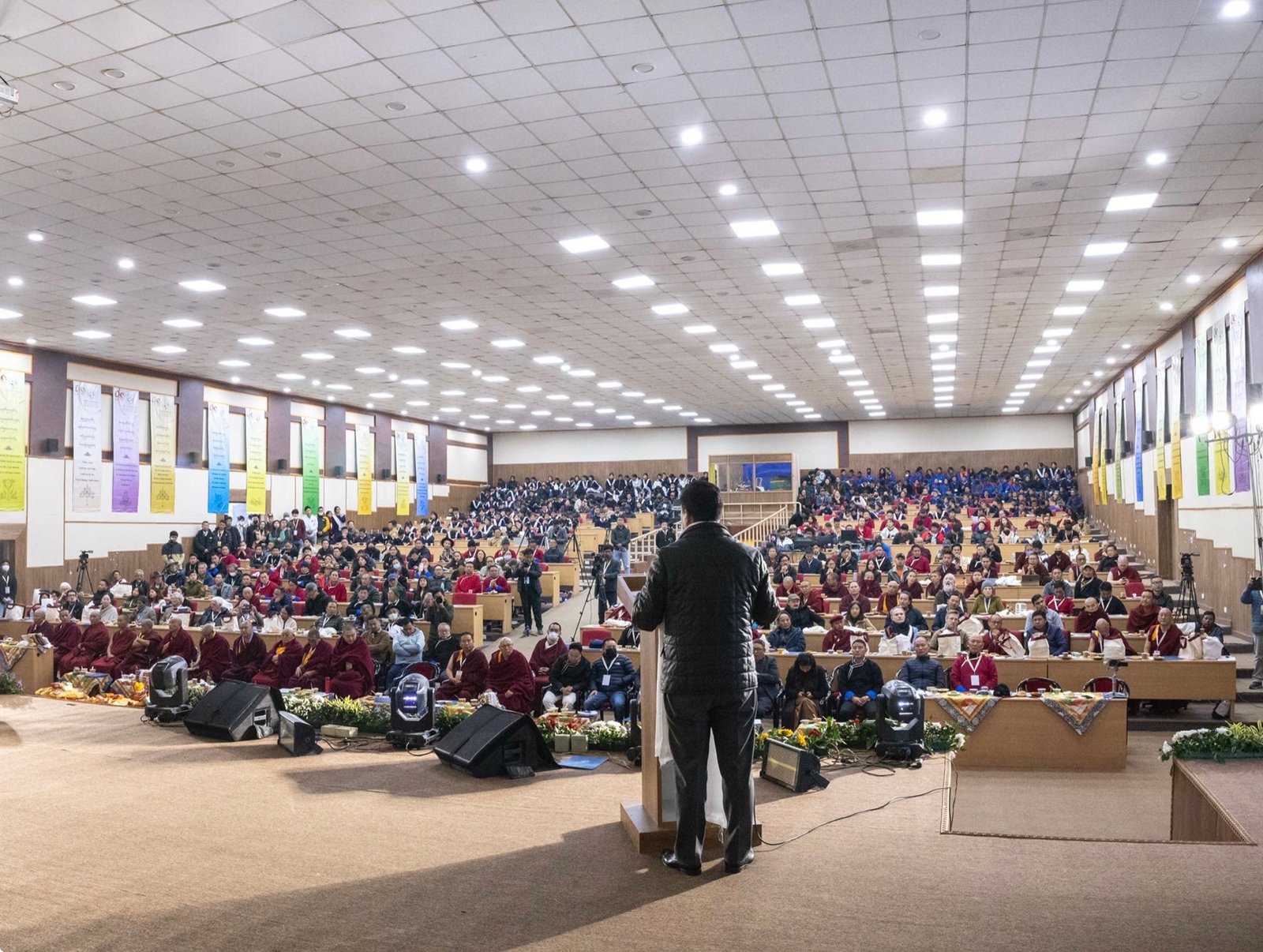 An image of the Tawang conference on the Sixth Dalai Lama.