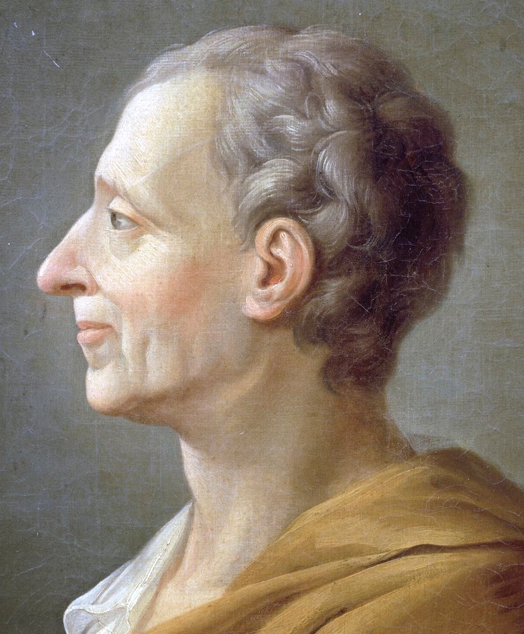 Montesquieu portrayed by an anonymous 18th-century French artist. Credits.