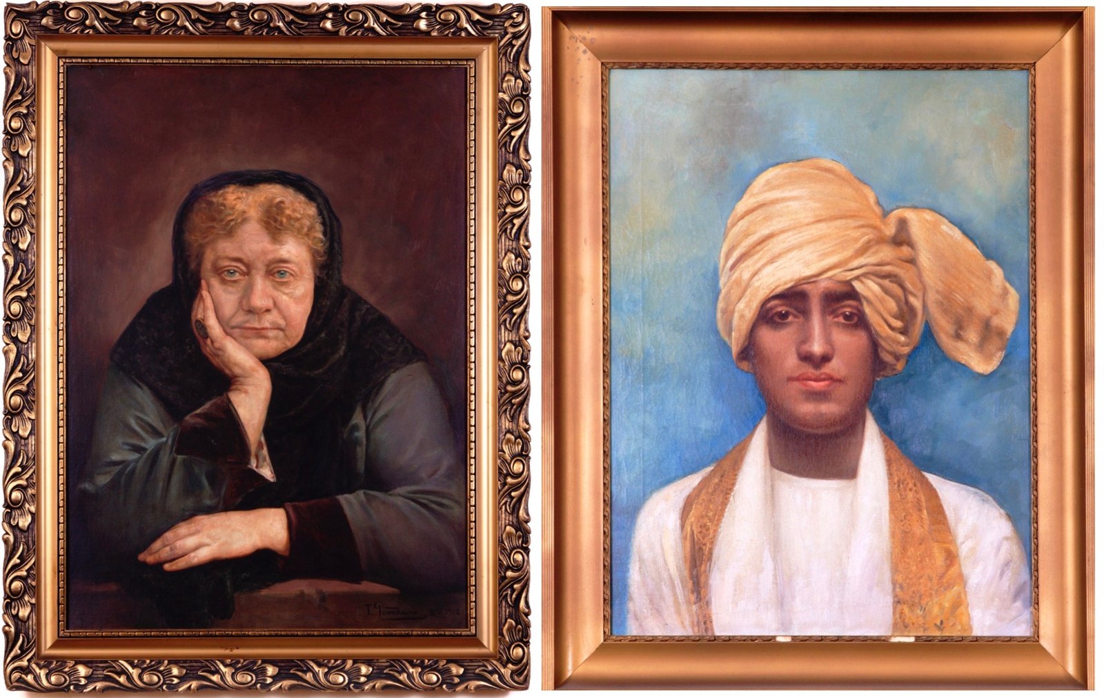 Tom&aacute;s Povedano de Arcos, ritratti di Madame Blavatsky e di Krishnamurti.