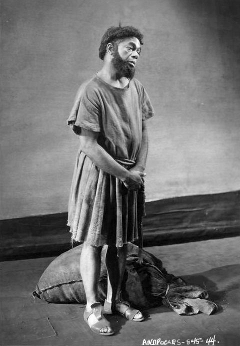 American actor Dooley Wilson (1986–1953) as Androcles in a 1938 production of “Androcles and the Lion.” Credits.