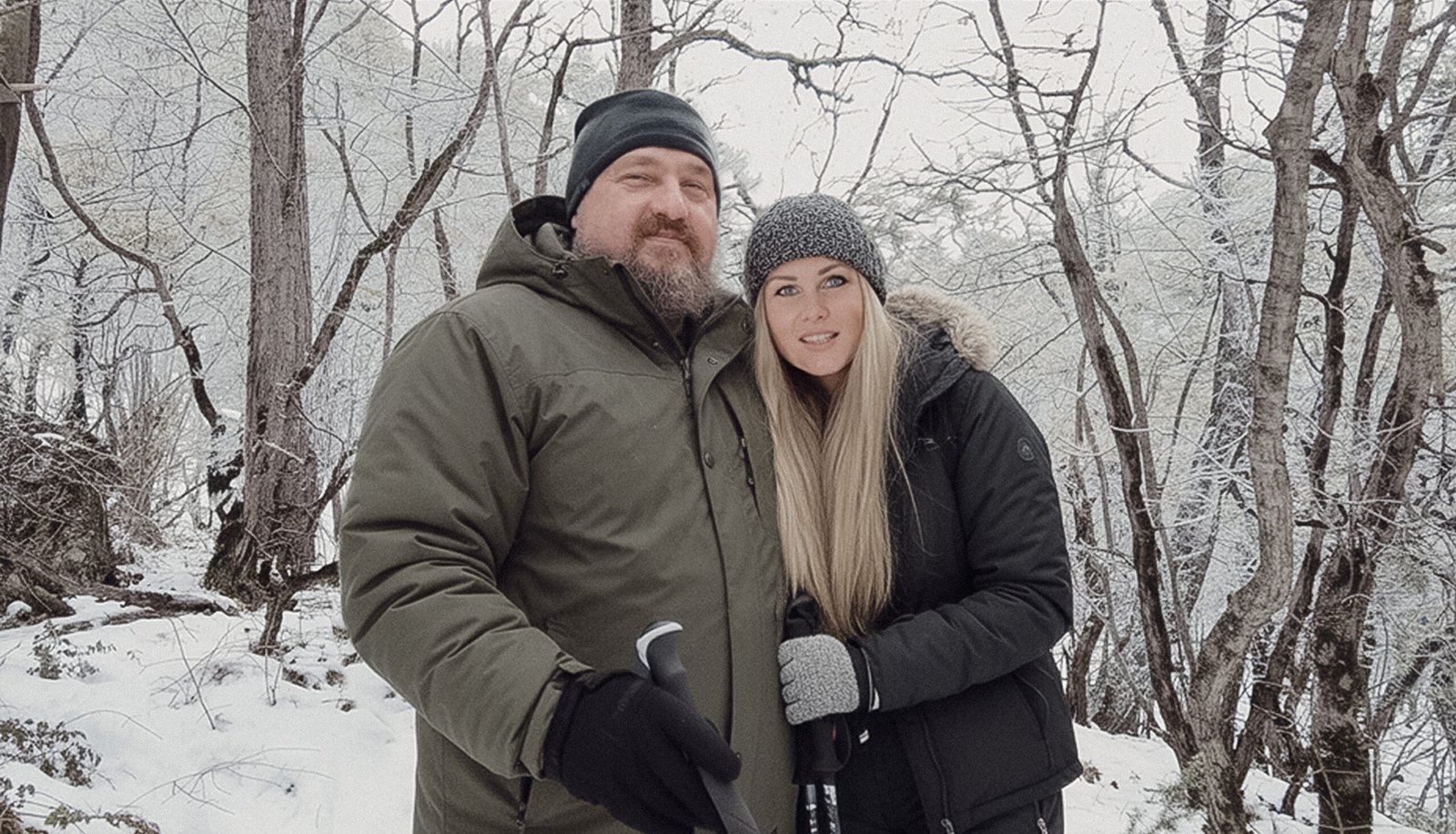Rudnev with his wife, Tamara Saburova.