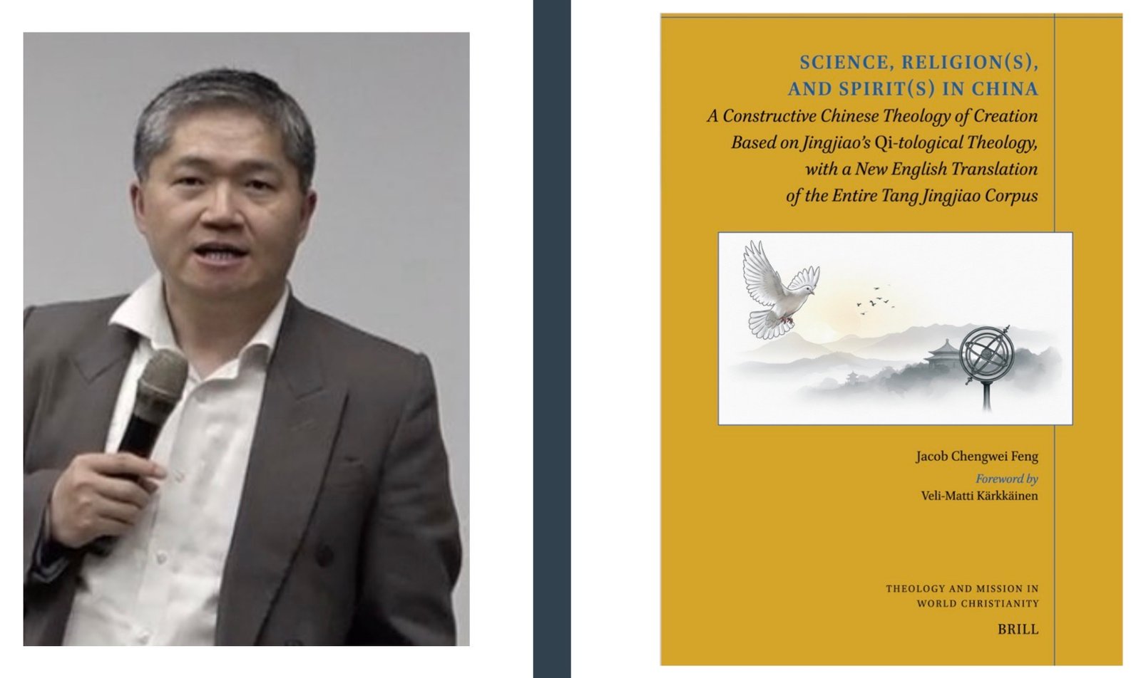 Professor Jacob Chengwei Feng and his new book.