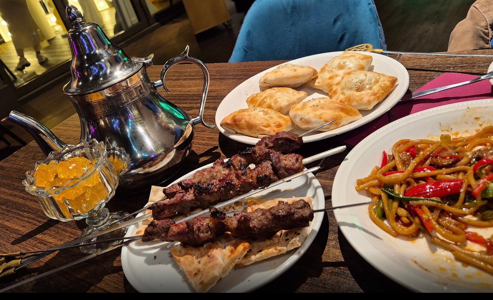  Food in a Uyghur restaurant in Amsterdam. From X.