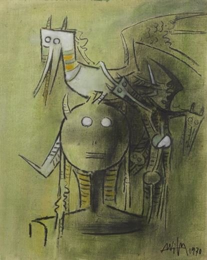 Lam , “Untitled” (1970), once part of the author’s father’s collection.