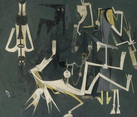 Lam, “Les Abaloches dansent pour Dhambala” (1970).