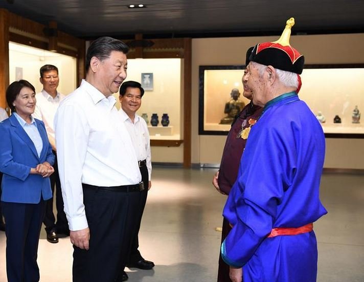 Xi Jinping during an “inspection tour” in Inner Mongolia. Source: China State Council Information Office.