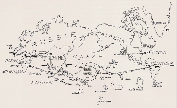 The &ldquo;Surrealist Map of the World&rdquo; (1929).