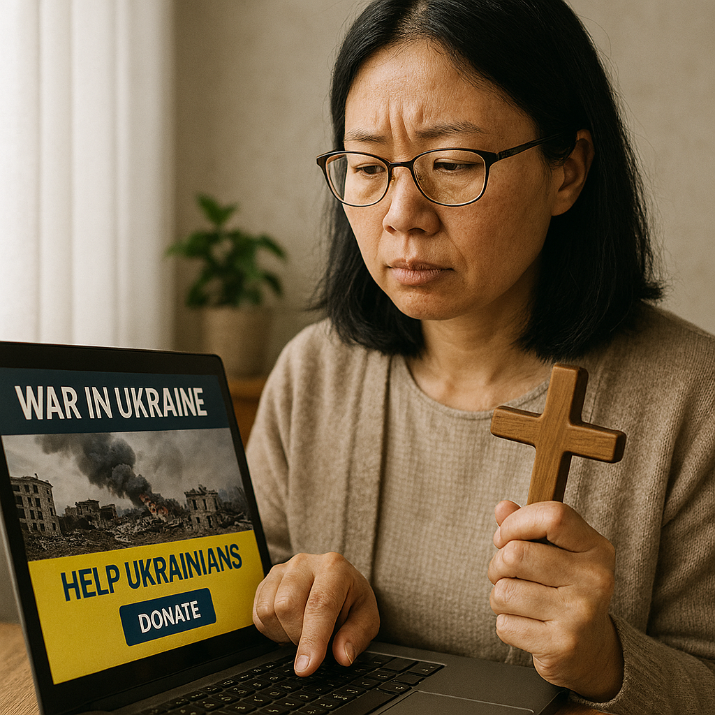 A Chinese mother wanted to donate to support Ukrainians, but&hellip; AI-generated.