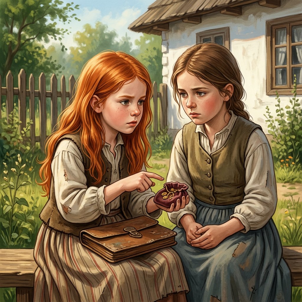 The emergency bag of a young girl. AI-generated.