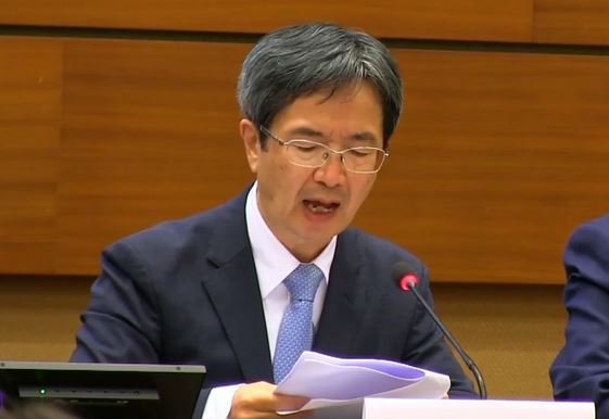 A victim of deprogramming: Unification Church member Dr. Hirohisa Koide tells his story at the United Nations in Geneva in 2025.
