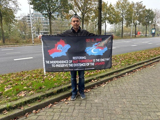 The banner held at the demonstration was seized and never returned.