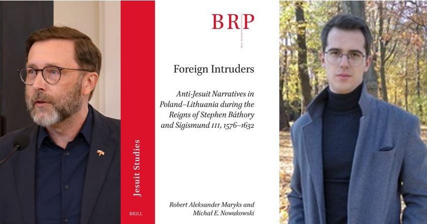 Robert Aleksander Maryks (left) and Michał E. Nowakowski (right) and their book.