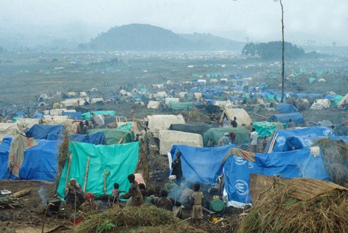 A Rwandan Hutu refugee camp in Eastern Congo in 1994. Credits.