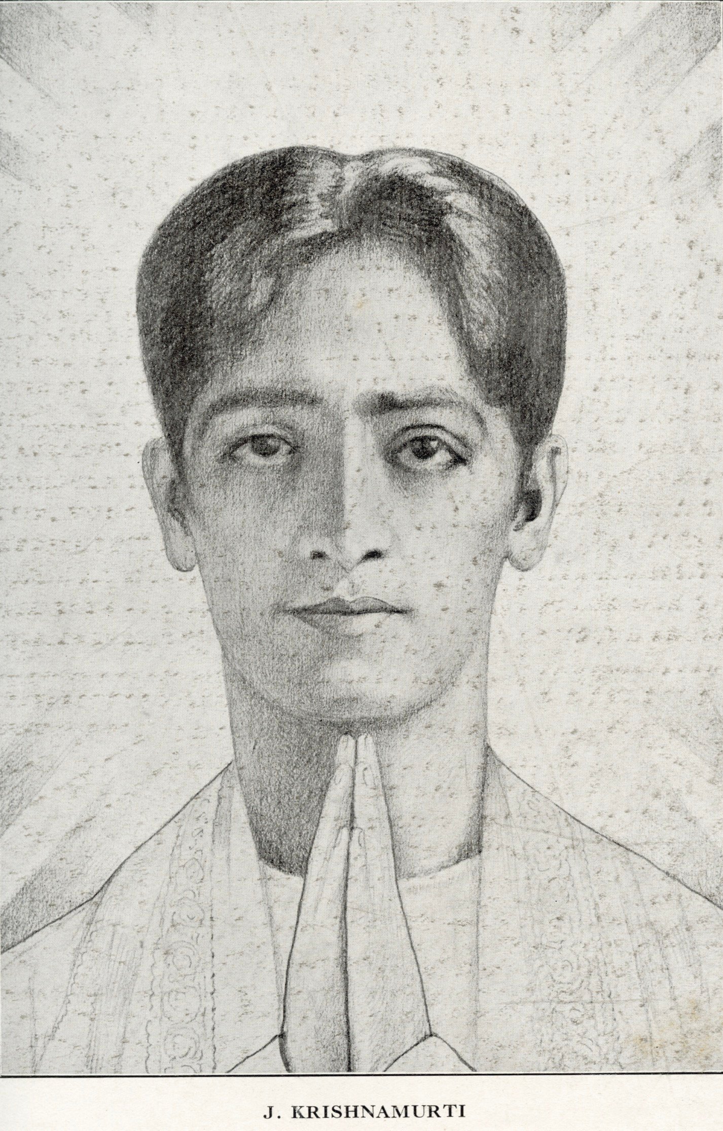  Jean Delville, &ldquo;Krishnamurti&rdquo;. Ink on paper, 1929.