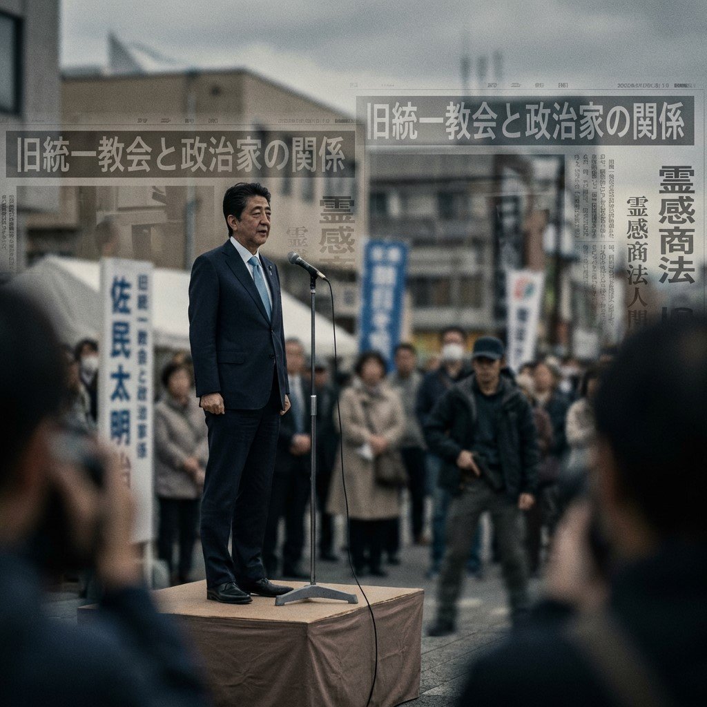 Excited by anti-cult media propaganda, Tetsuya Yamagami killed Shinzo Abe, hoping he would damage the Unification Church. He succeeded beyond expectations. AI-generated.