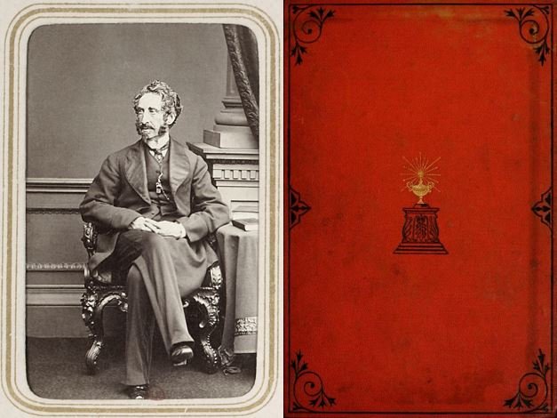 Sir Edward Bulwer-Lytton (1803–1871; credits) and the Vril depicted on the cover of the first edition of “The Coming Race” (credits), published anonymously by William Blackwood and Sons, Edinburgh and London, 1871.