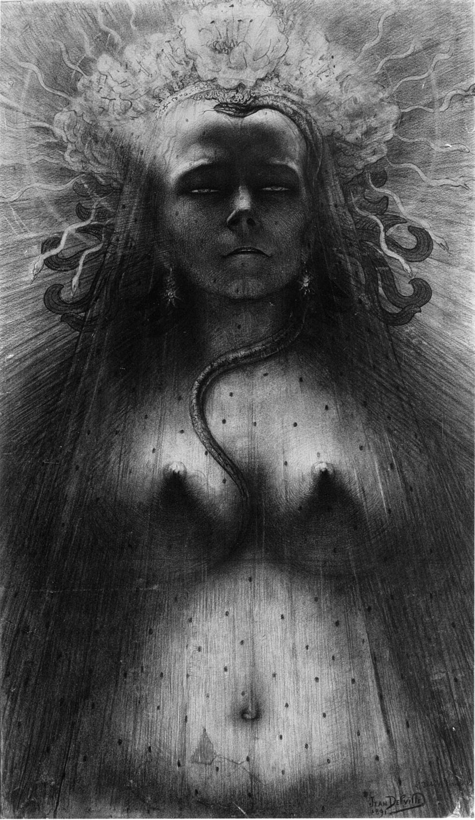 Jean Delville, &ldquo;L&rsquo;Idole de la Perversit&eacute;&rdquo; (1891). Credits.