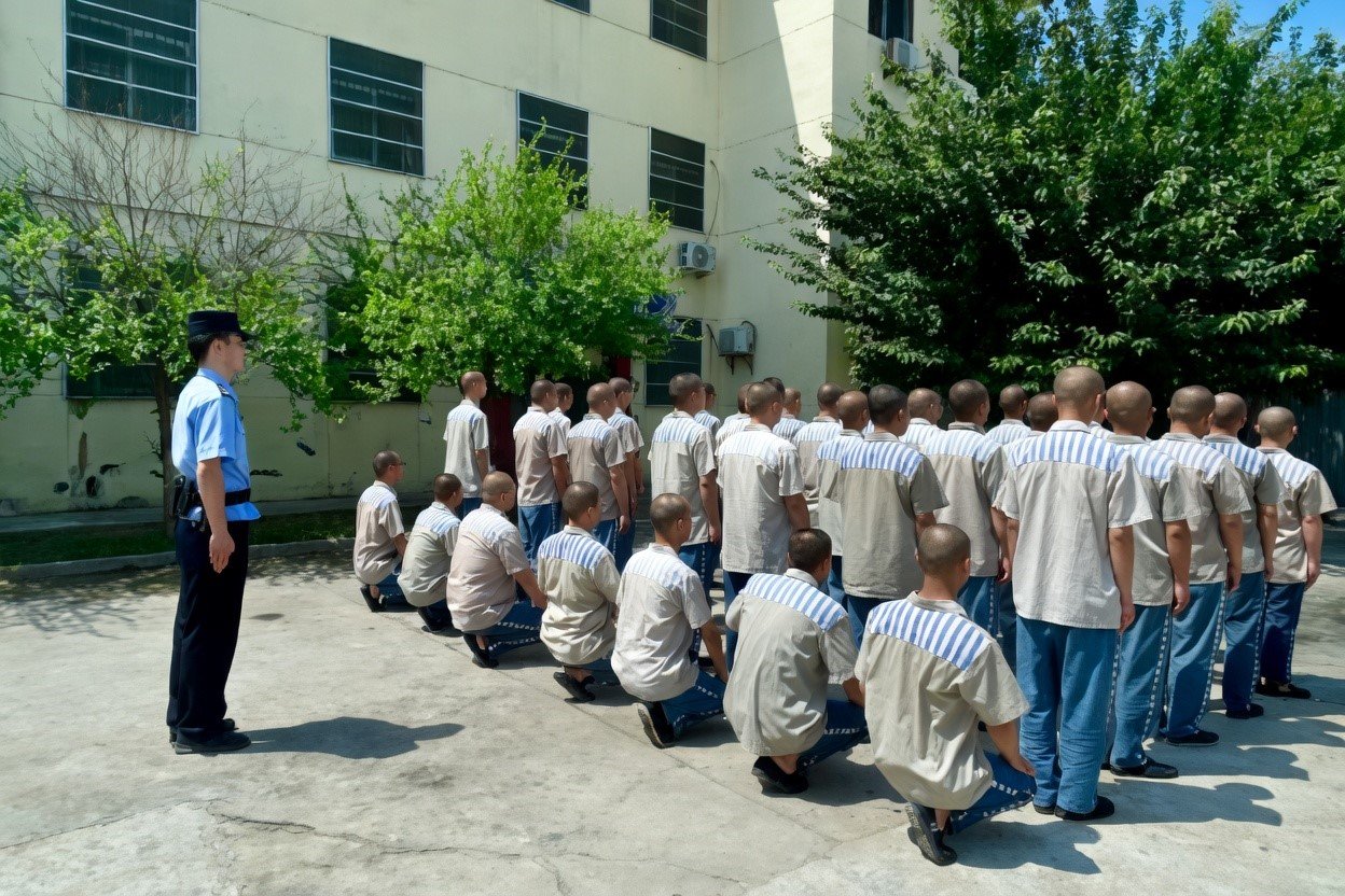 Inside Fuping Prison, Shaanxi. From Weibo.