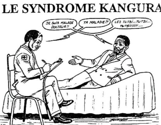 The magazine &ldquo;Kangura&rdquo; was obsessed with the &ldquo;Tutsi problem,&rdquo; as it showed itself in this cartoon, and became an active promoter of the genocide.