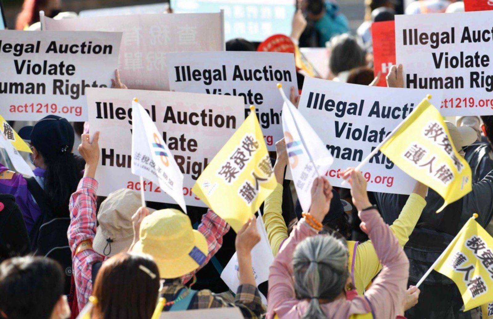 Tax and Legal Reform League protests in Taiwan.
