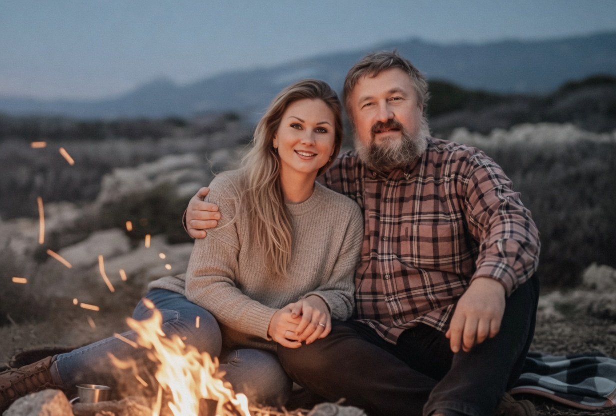 Konstantin Rudnev and his wife, Tamara Saburova.