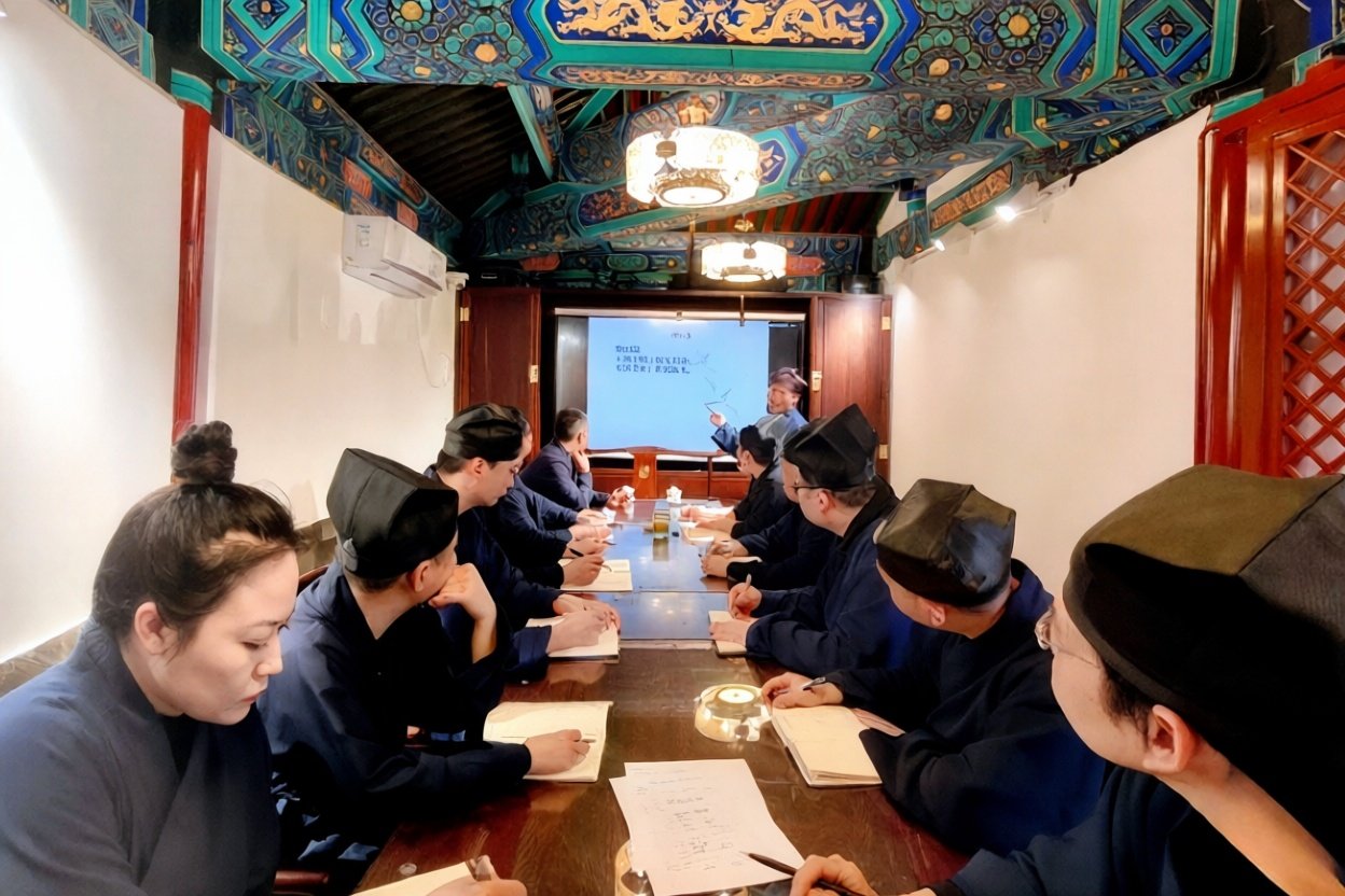 Clergy study the revision of the religious affairs management system. From Weibo.