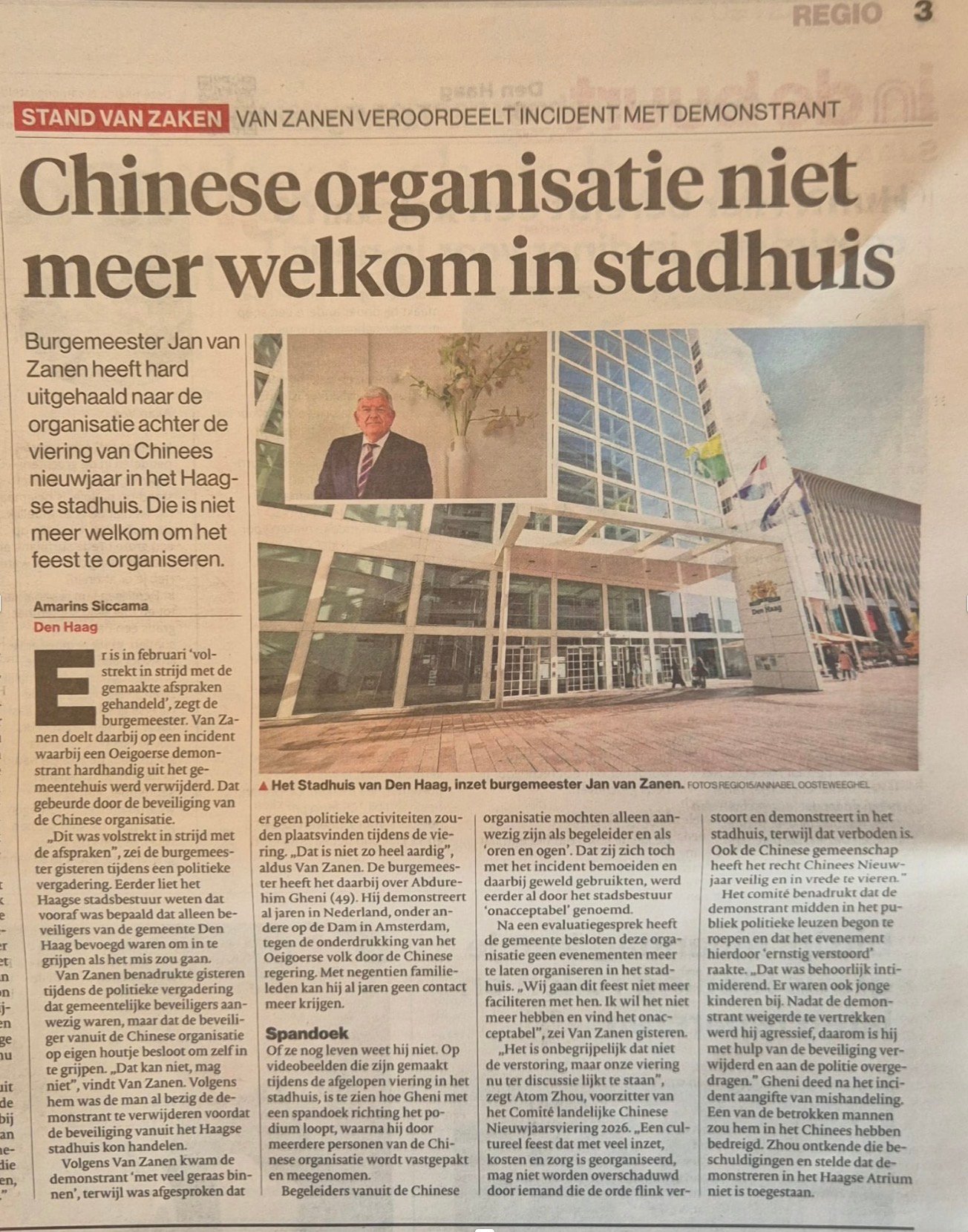 The “Algemeen Dagblad” article.