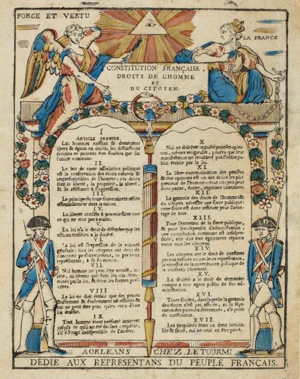 The Declaration of the Rights of Man and of the Citizen. Credits.