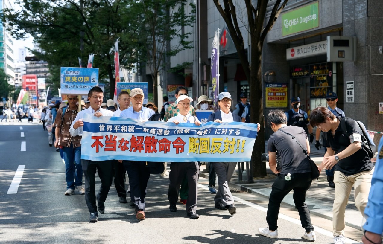 Family Federation members demonstrating for religious liberty (2024).