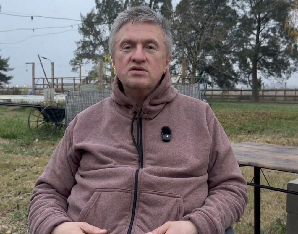 Konstantin Rudnev in the house arrest location.