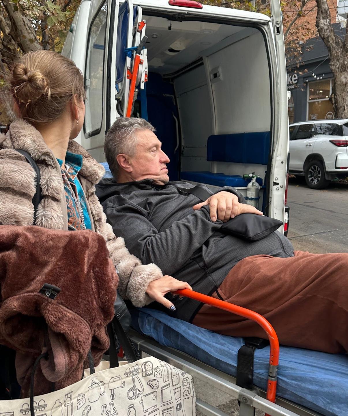 Rudnev returns to the house arrest location after his surgery