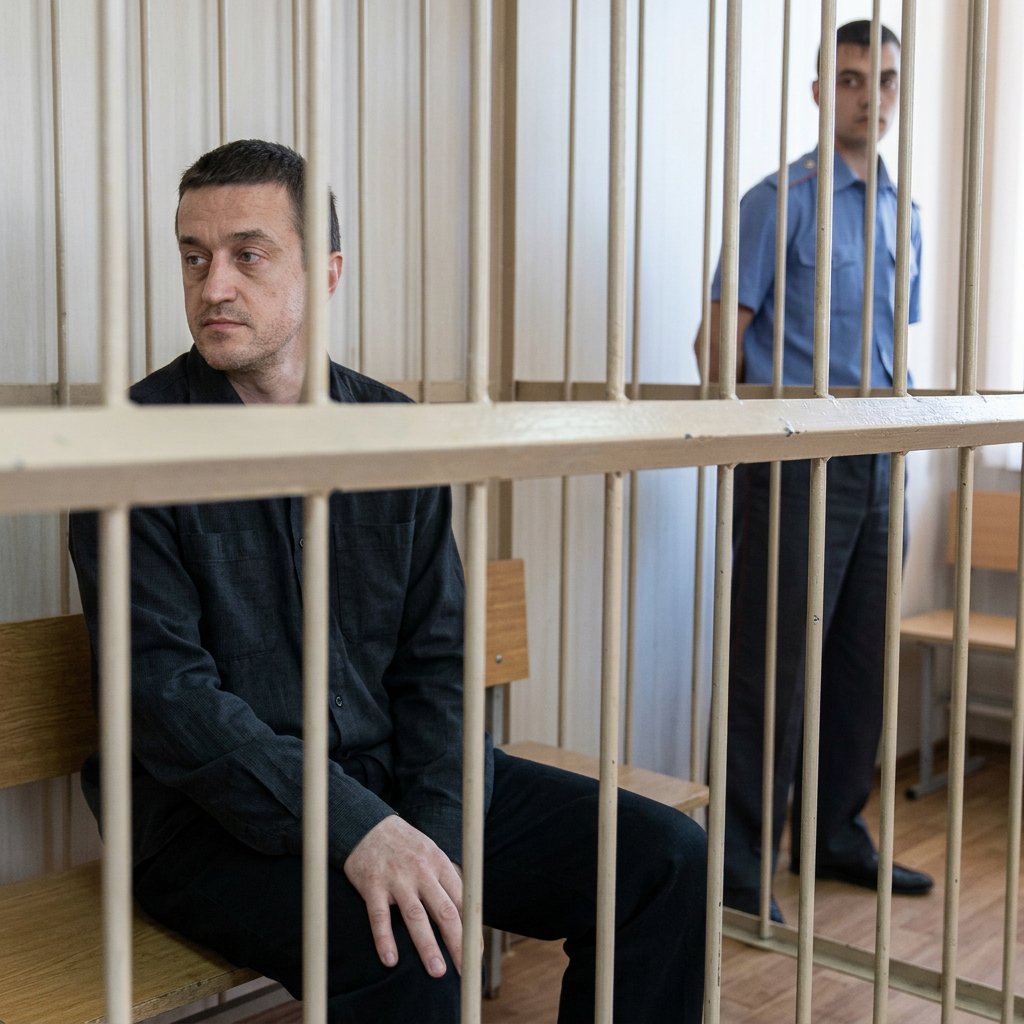 Rudnev durante su juicio en Rusia.