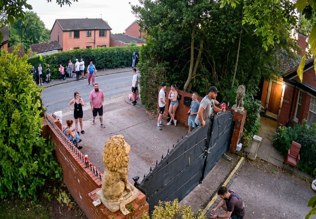 Rioters tried repeatedly to jump the fence and enter Webb House.