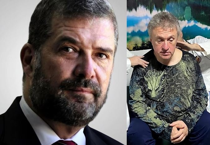Prosecutor Fernando Arrigo (left) and Konstantin Rudnev during a recent medical examination (right).