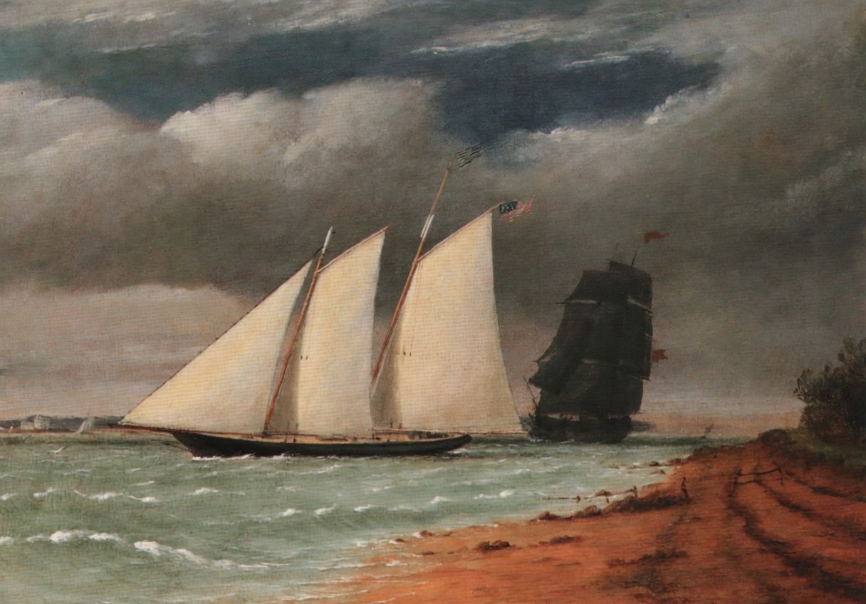 One of the marine painting by Theodore Walter, Theodora’s father. From X.