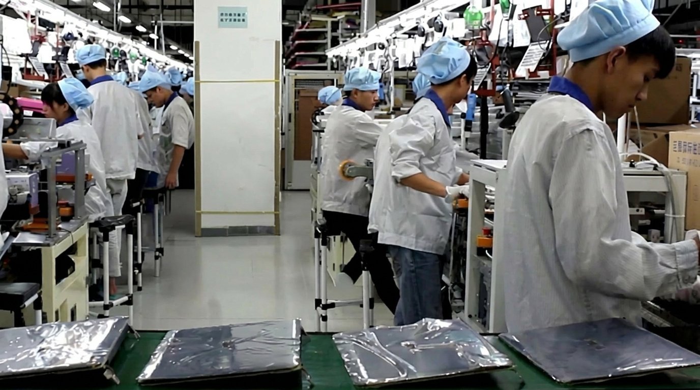 Students in &ldquo;vocational training&rdquo;&mdash;or forced labor? Screenshot.