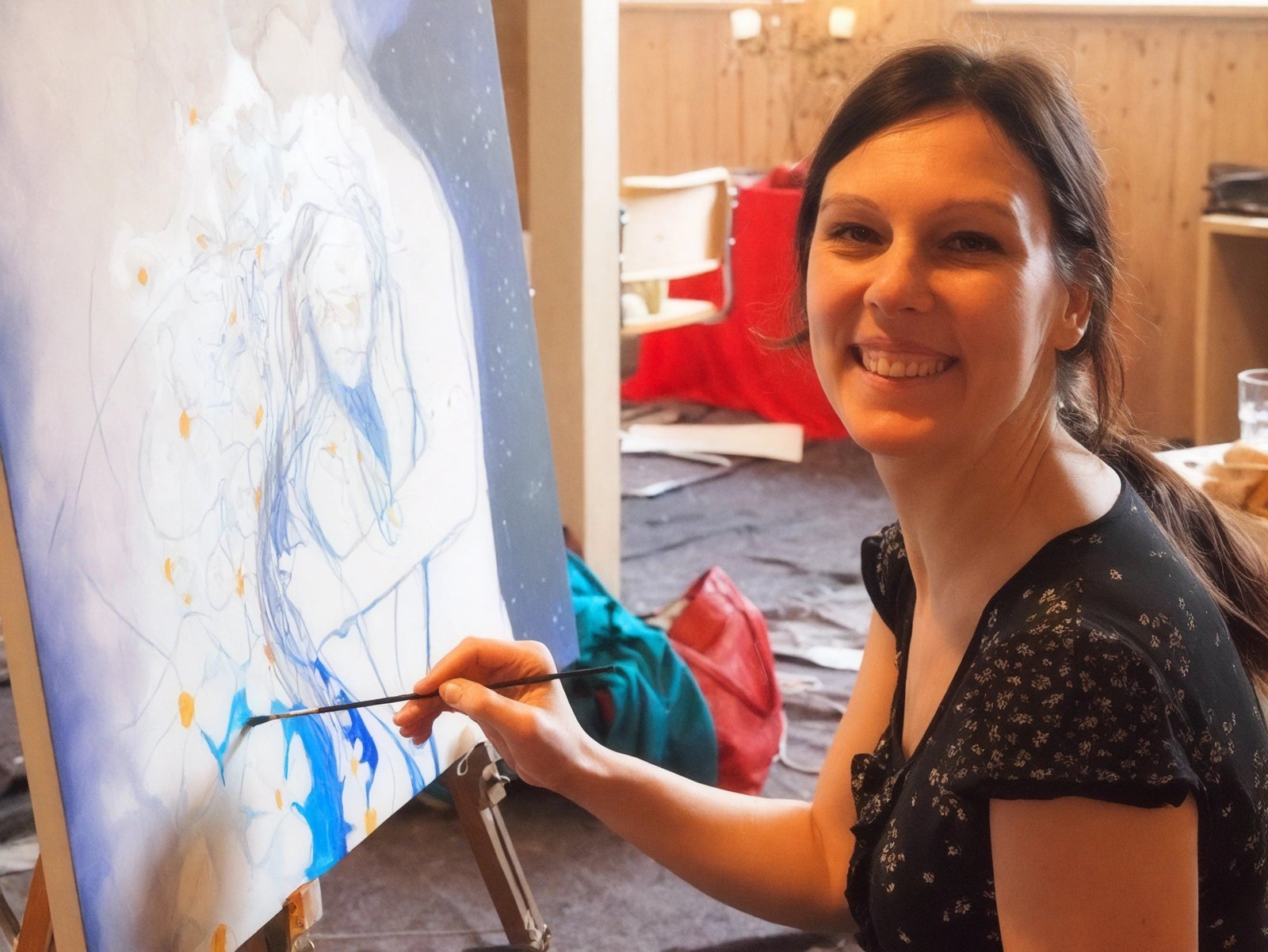Ines Honfi at work.