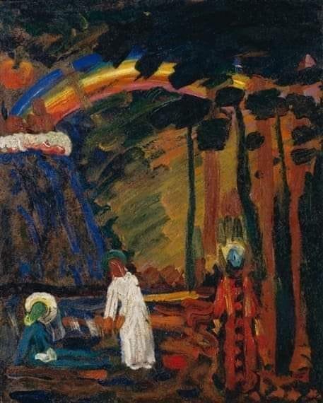 Wassily Kandinsky (1866-1944). &ldquo;Scena di Ariel dal Faust di Goethe II&rdquo; (1908).
