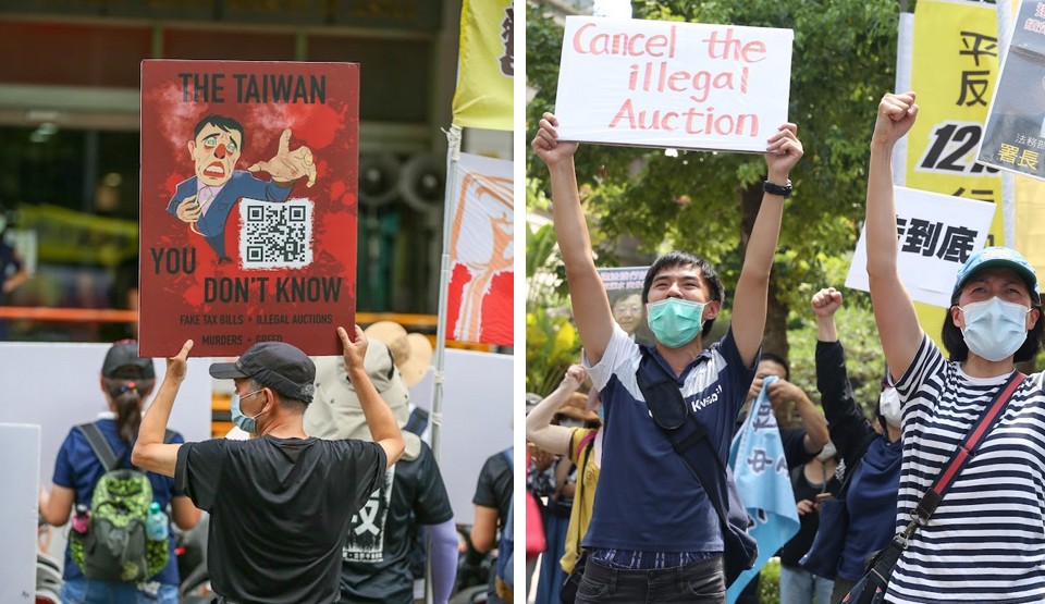 Tax and Legal Reform League protests in Taiwan.