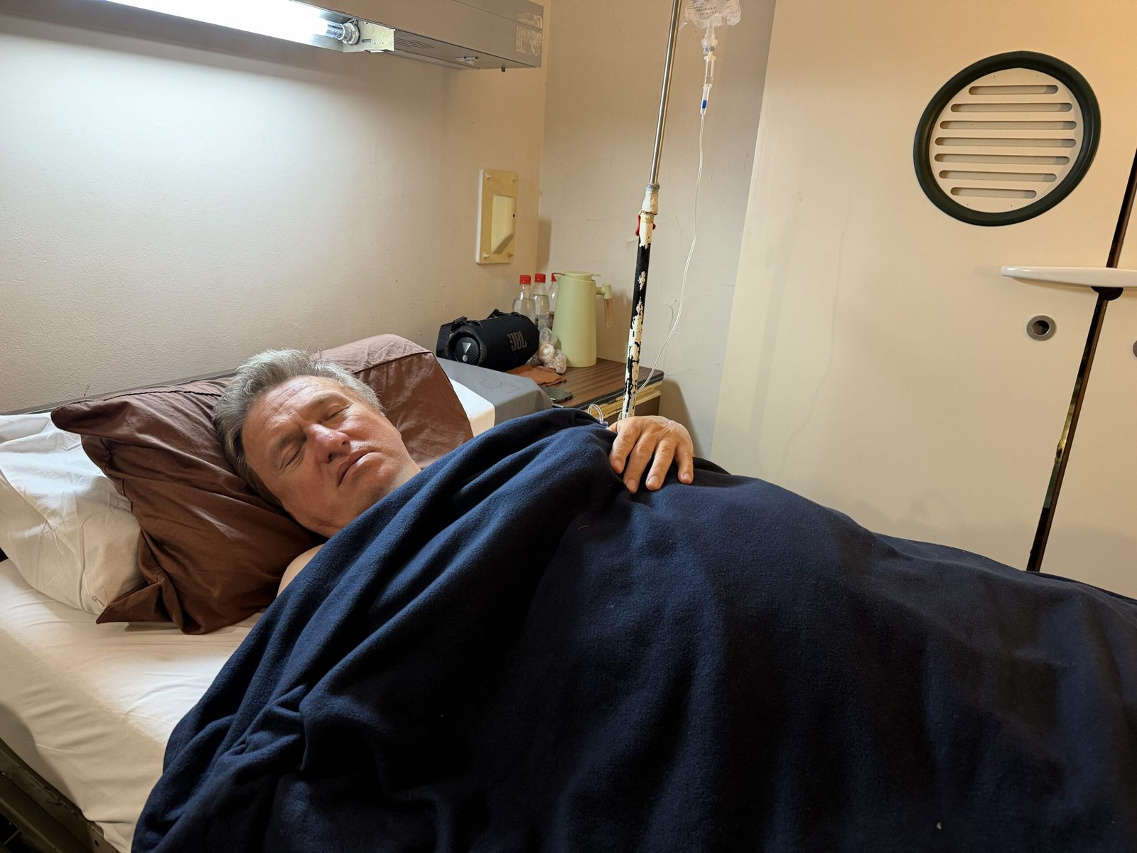 Rudnev in the Naval Hospital for his second surgery.

