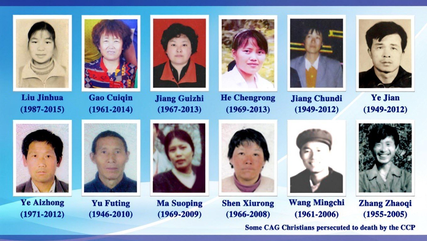 Some of the CAG members persecuted to death in China.