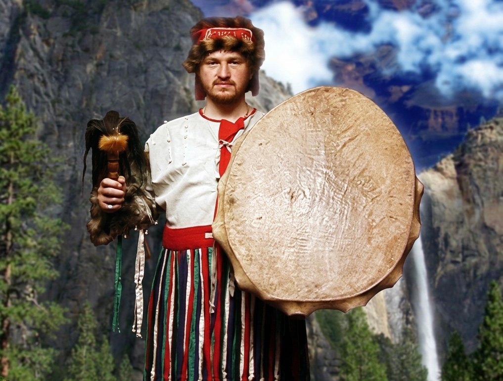 Konstantin Rudnev as shaman in his early Russian days.