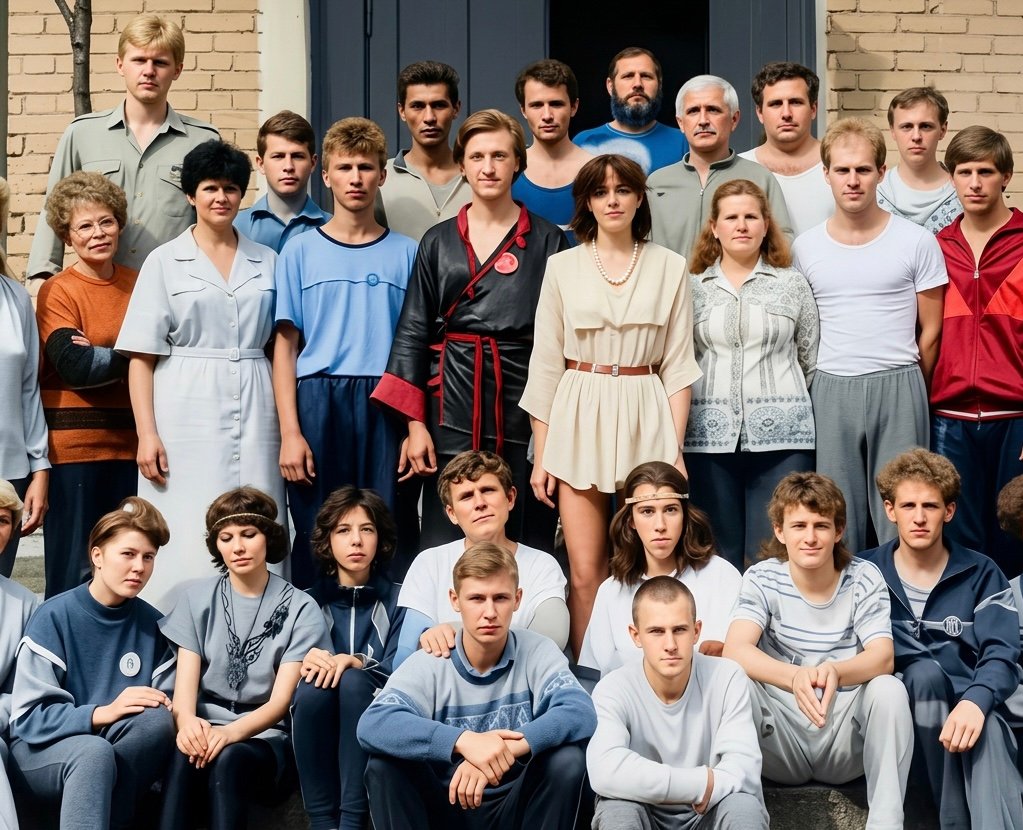 Rudnev with early followers in Russia.