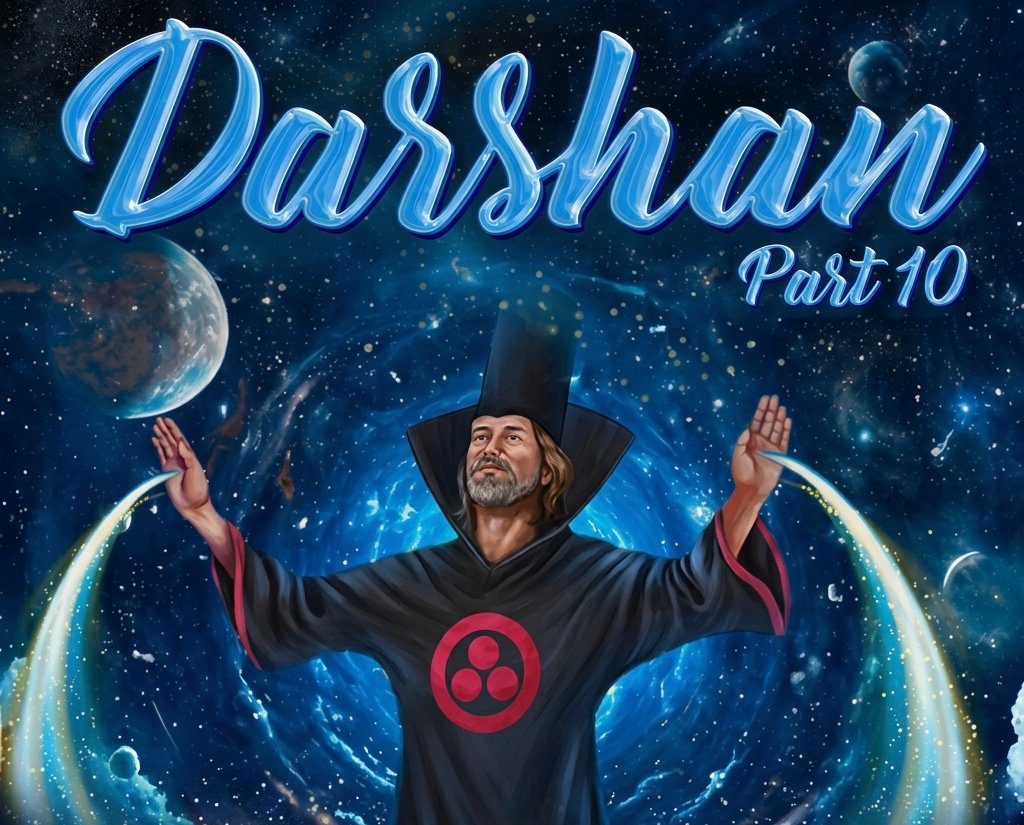 From the cover of Darshan, volume 10. Note the Roerich “Banner ot Peace” symbol on the Sage’s chest.